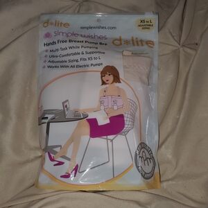 Hands Free Breast Pump Bra - White